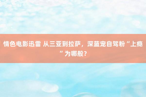 情色电影迅雷 从三亚到拉萨，深蓝宠自驾粉“上瘾”为哪般？