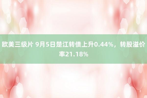 欧美三级片 9月5日楚江转债上升0.44%，转股溢价率21.18%