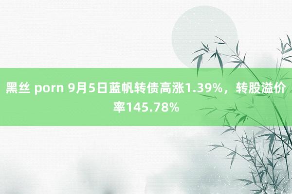 黑丝 porn 9月5日蓝帆转债高涨1.39%，转股溢价率145.78%