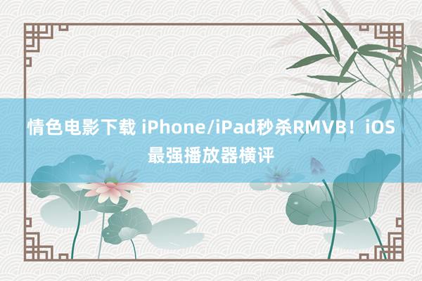 情色电影下载 iPhone/iPad秒杀RMVB！iOS最强播放器横评