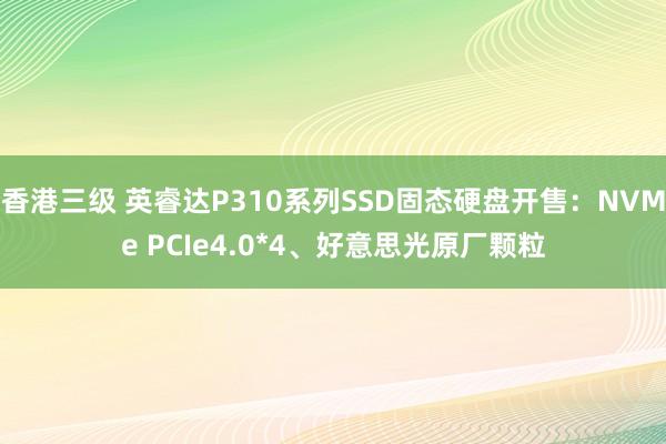 香港三级 英睿达P310系列SSD固态硬盘开售：NVMe PCIe4.0*4、好意思光原厂颗粒