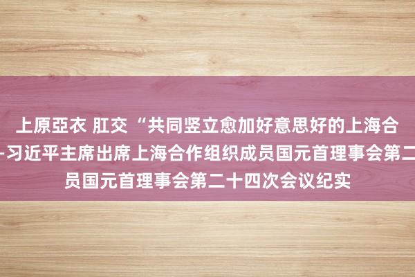 上原亞衣 肛交 “共同竖立愈加好意思好的上海合作组织家园” ——习近平主席出席上海合作组织成员国元首理事会第二十四次会议纪实